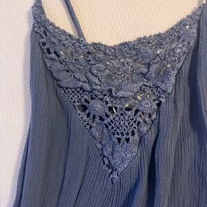 Chic Blue Lace Camisole
